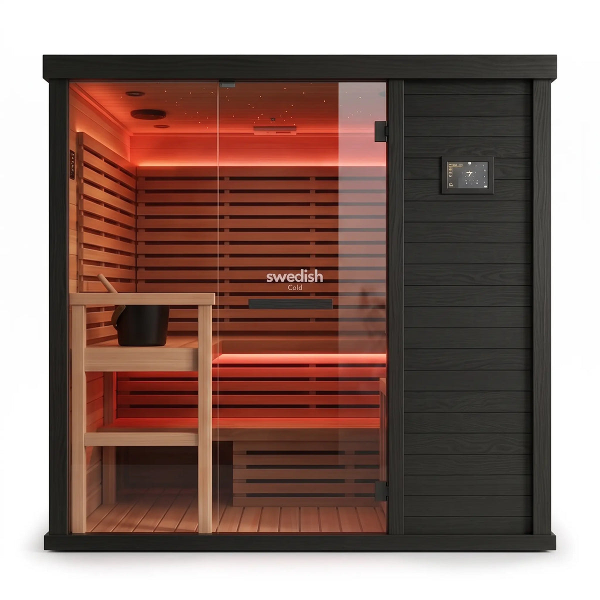 Hybrid Sauna rakt framifrån